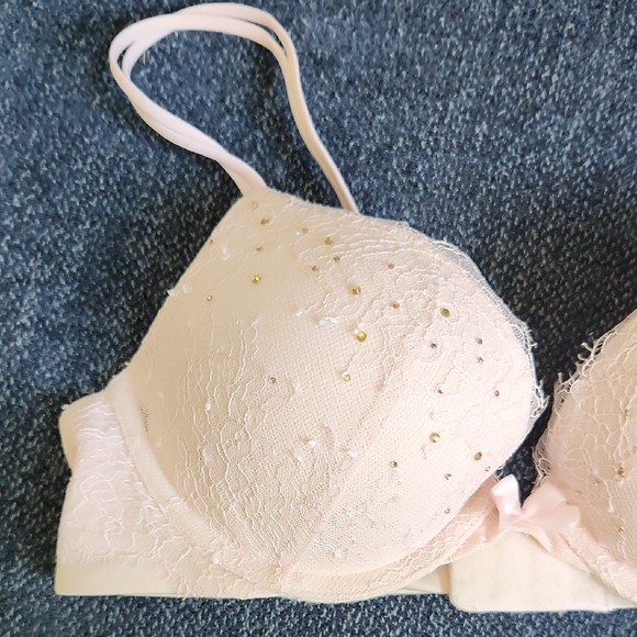 Elegant Lace Women's Bra - Light Pink - Picture 3 of 15